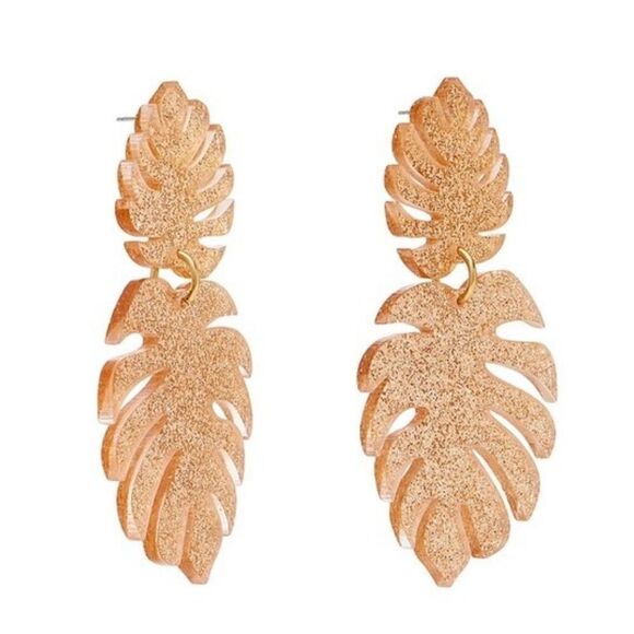 India Hicks Glitter Palm Earrings - Picture 3 of 3
